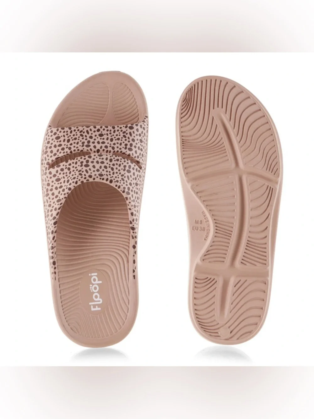 Floopi | Sophie Leopard Printed Comfort Slide Sandals, Size 10